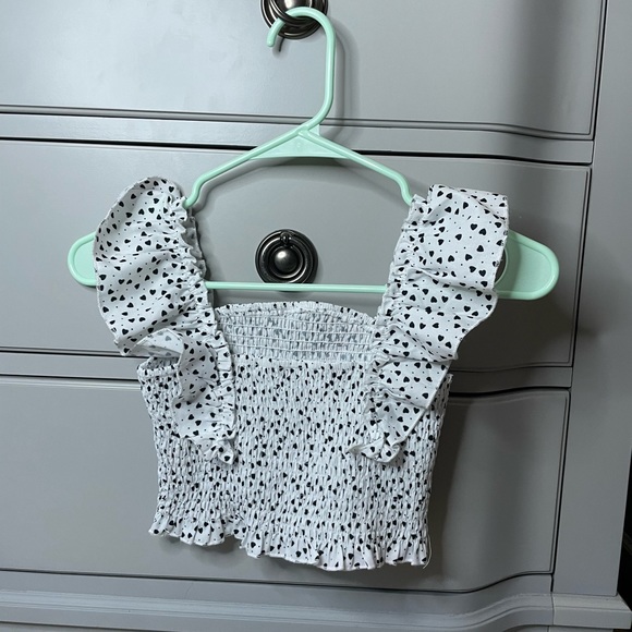 Shien white and black crop top - Picture 2 of 3